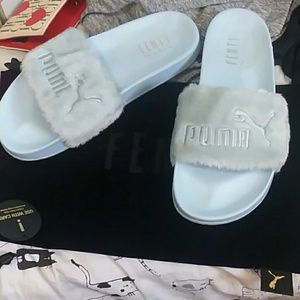 Fenty slippers/slides (Icy blue/grey)